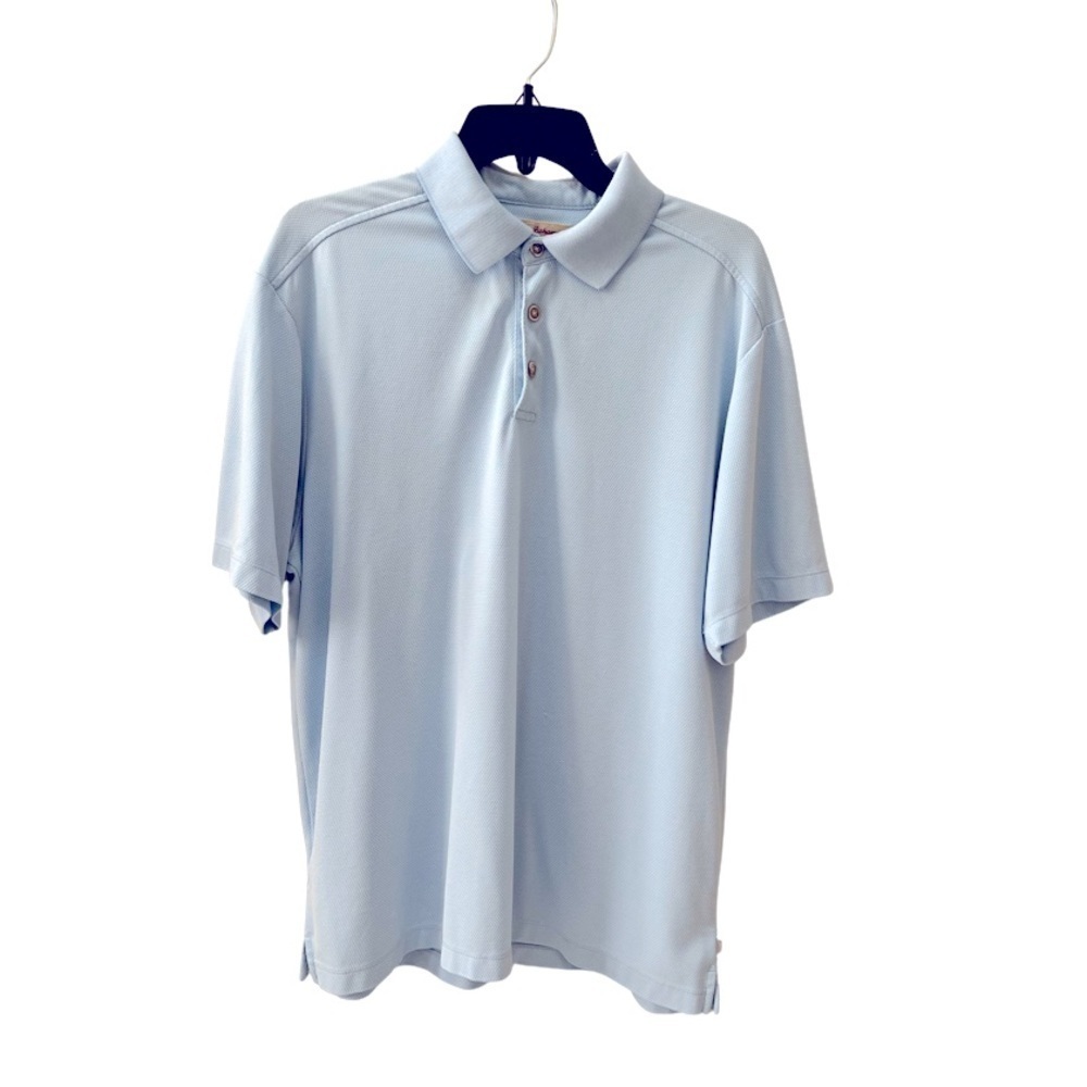 Tommy Bahama Light Blue Polo Shirt Size Large